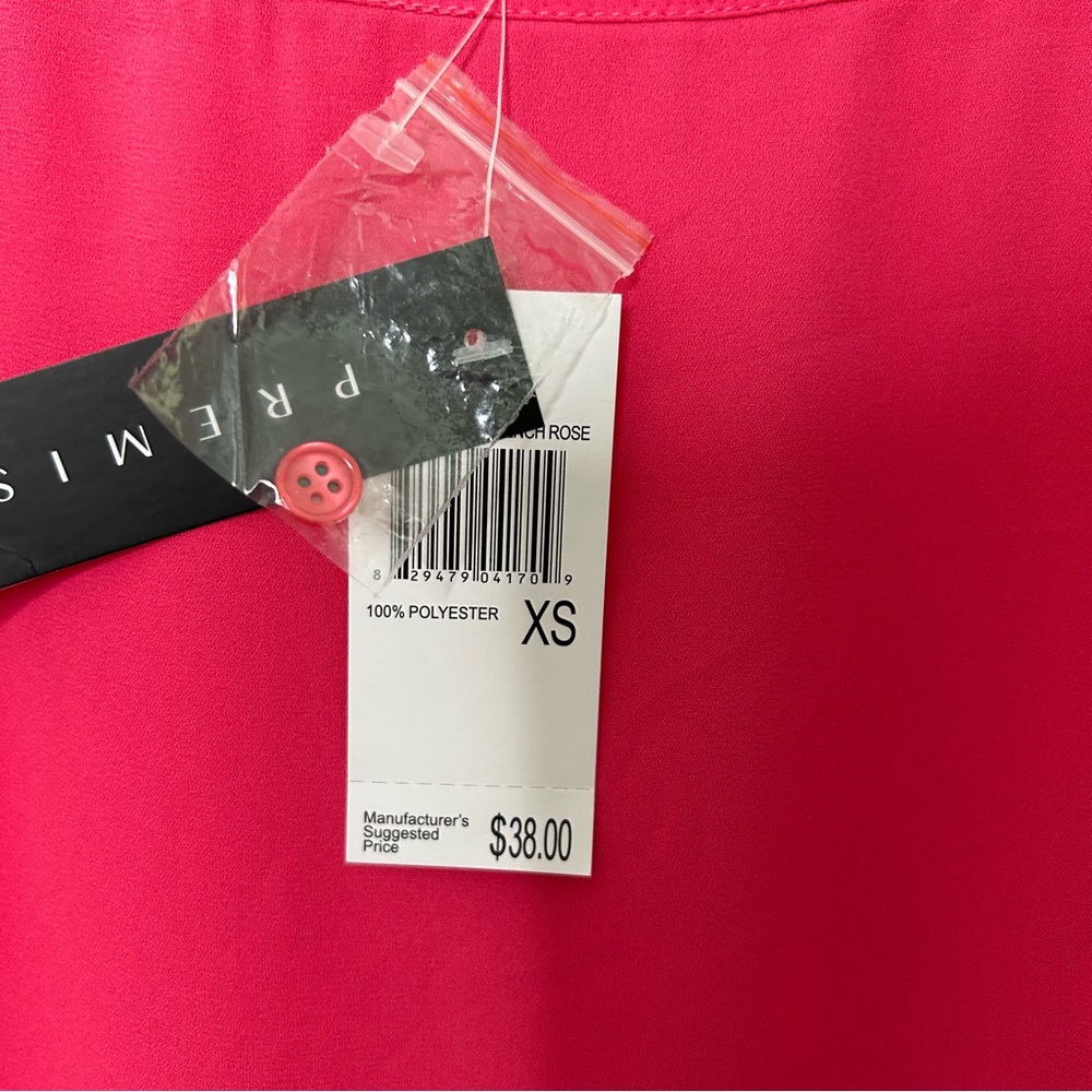 PREMISE- Lightweight 3/4” Sleeve Silky Square neck Top - Picture 6 of 7